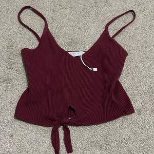 Romwe NWOT Purple/Maroon Crop Top